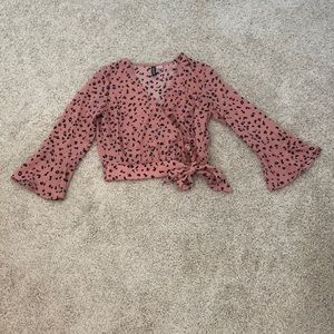 Animal Print Black and Pink Blouse